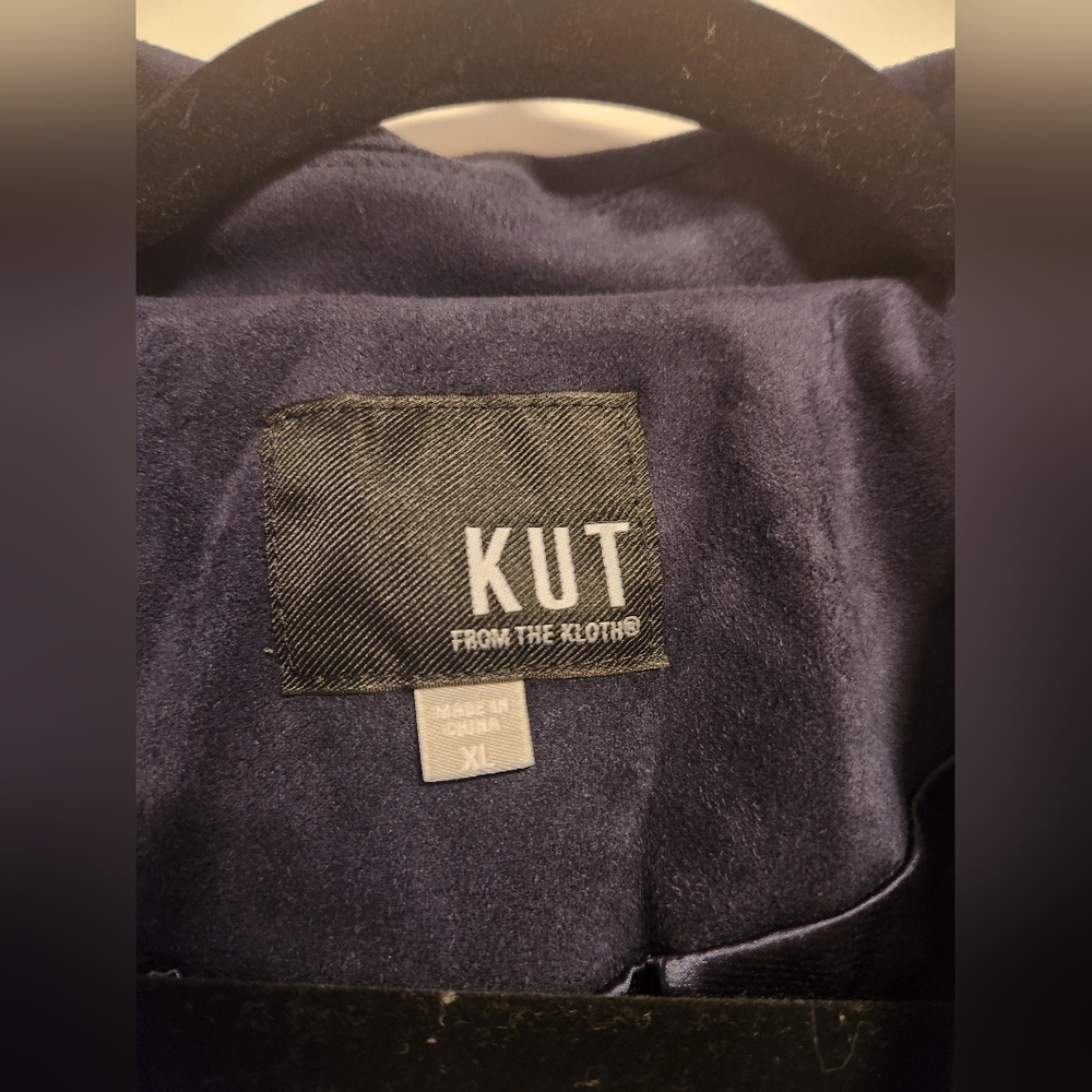 Kut from the Kloth Blue Moto Jacket - Picture 4 of 5